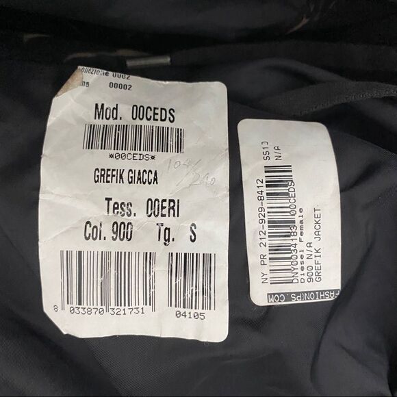 Diesel Oversized Windbreaker Jacket Black and Gold Runway Fashion Show - Picture 12 of 15